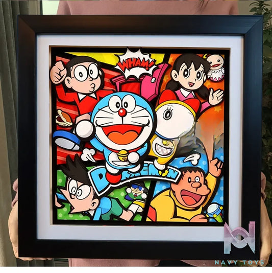 KALA HOME Studio – Doraemon Multiple Characters #01 3D Decorative Painting Doraemon