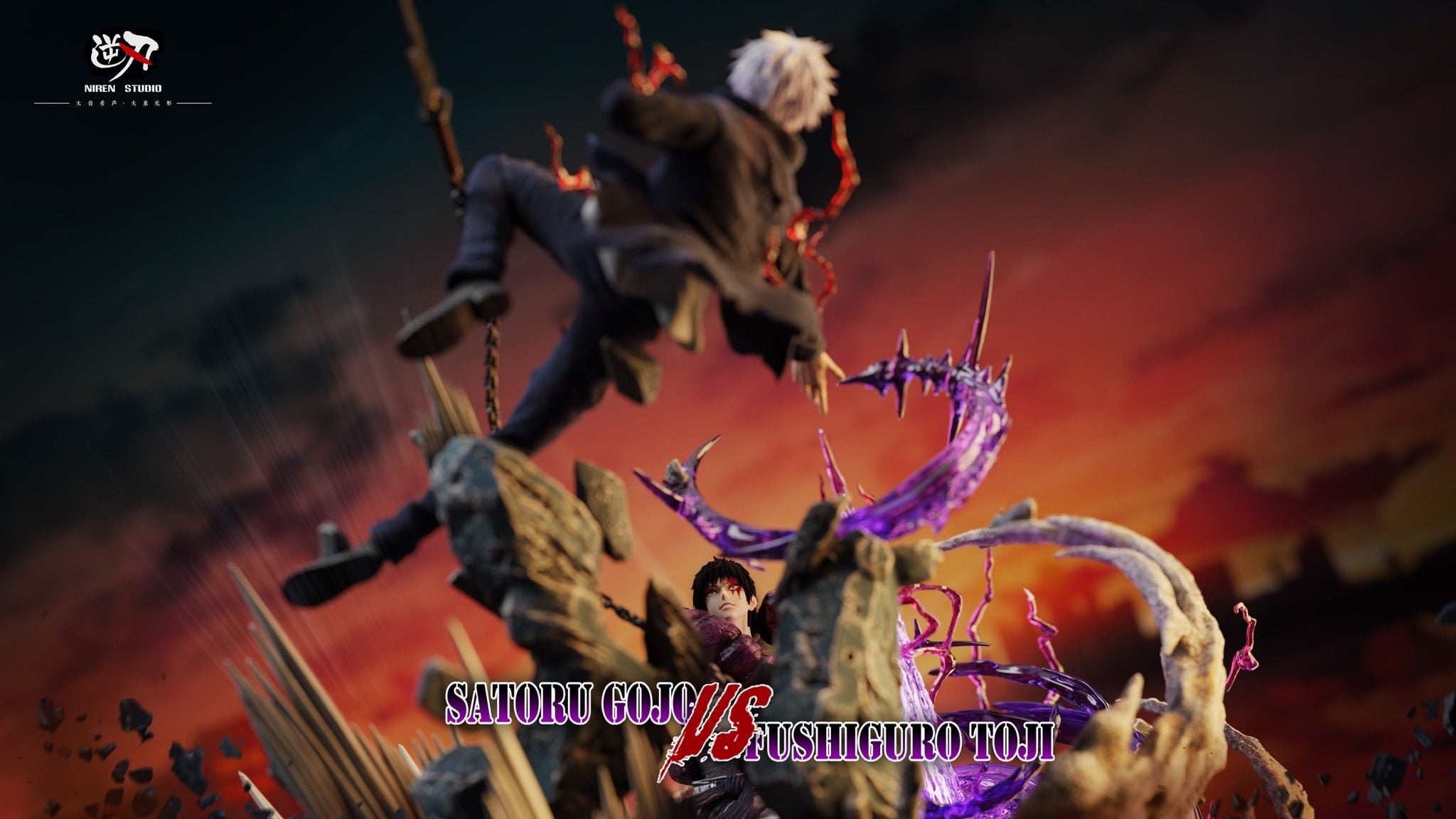 Gojo Satoru vs Toji Fushigiro - Jujutsu Kaisen - Niren Studio resin statue Niren Studio anime figure