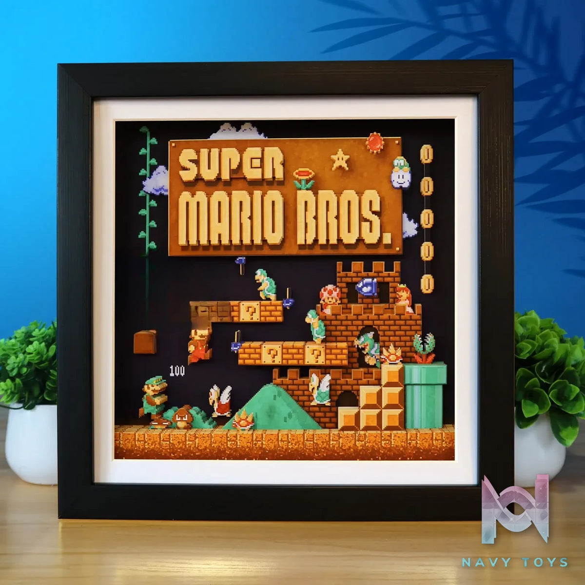 KALA HOME Studio – Super Mario Multiple Characters Pixel Art 3D Decorative Painting Super Mario