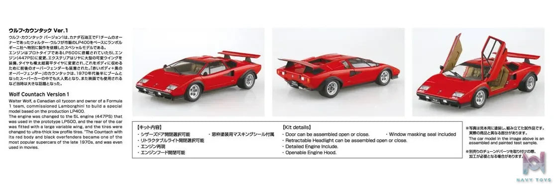AOSHIMA – 1/24 Scale Car Model #4 (Licensed)