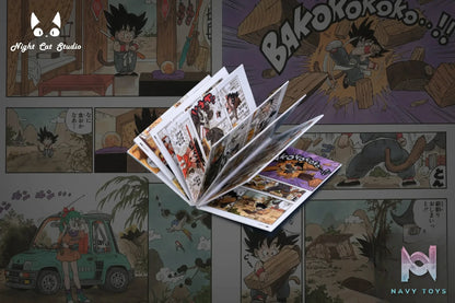 Night Cat Studio – Dragon Ball Little Son Goku reading Dragon Ball comic book