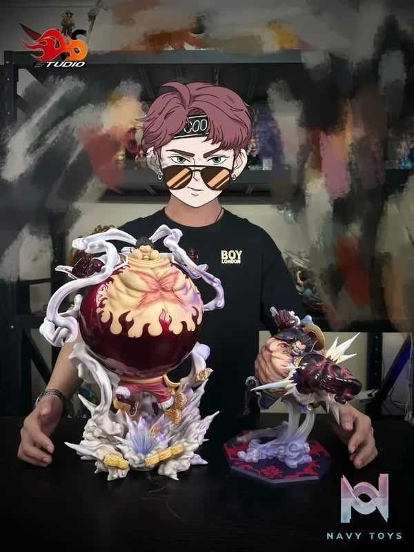 AS Studio - One Piece Gear 4 Techniques Luffy resin statue Navy Toys anime figure