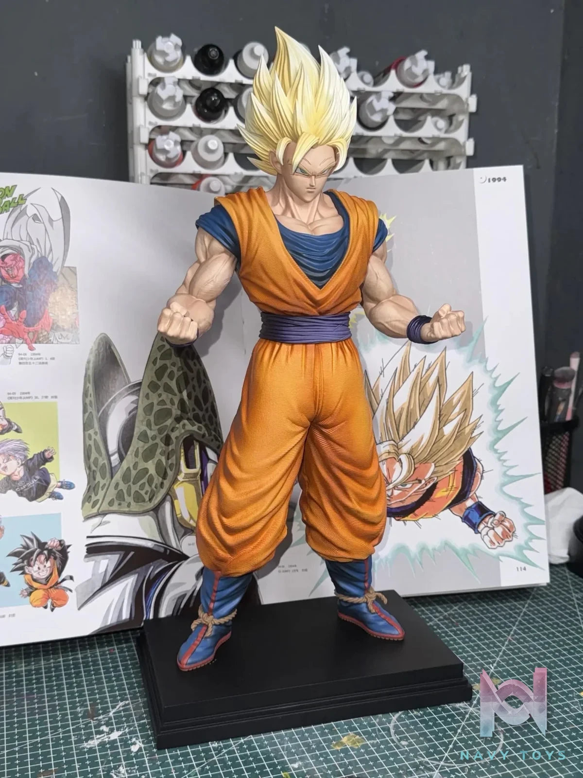 XG Studio - Dragon Ball Z Super Saiya 2 Goku resin statue Navy Toys anime figure