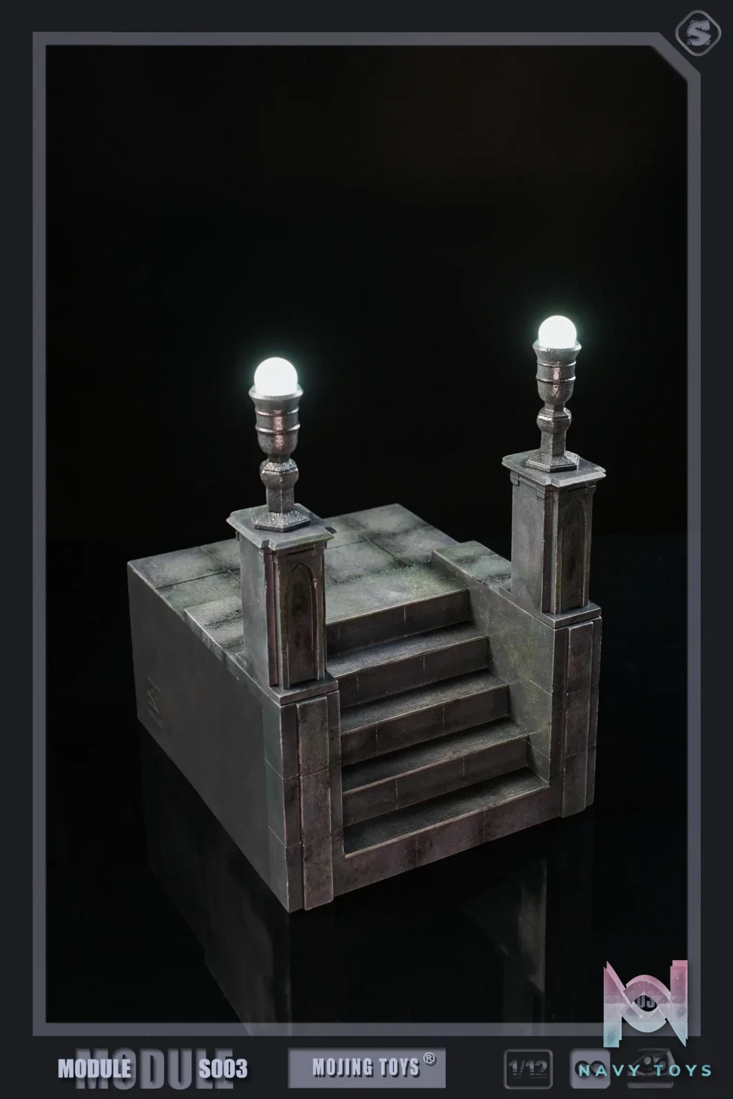 MOjingToys – Original 1/12Module Series Gothic Roof and Staircase Scene S003 (Licensed)