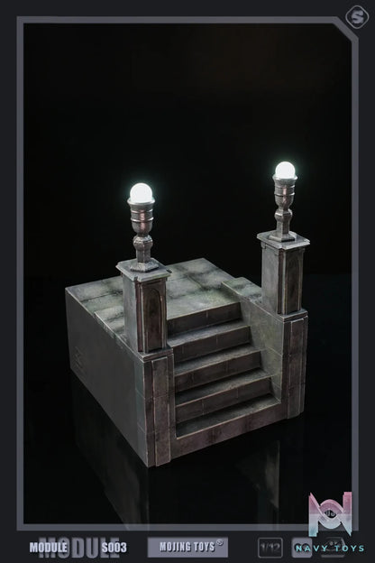 MOjingToys – Original 1/12Module Series Gothic Roof and Staircase Scene S003 (Licensed)