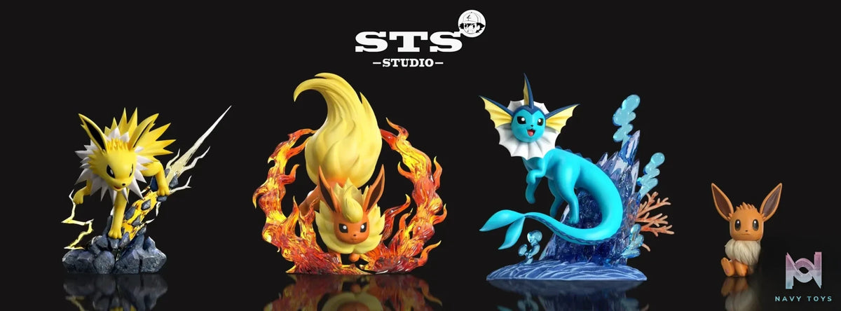 STS Studio – Pokemon 120 scale world 151 illustration series Jolteon & Flareon & Vaporeon