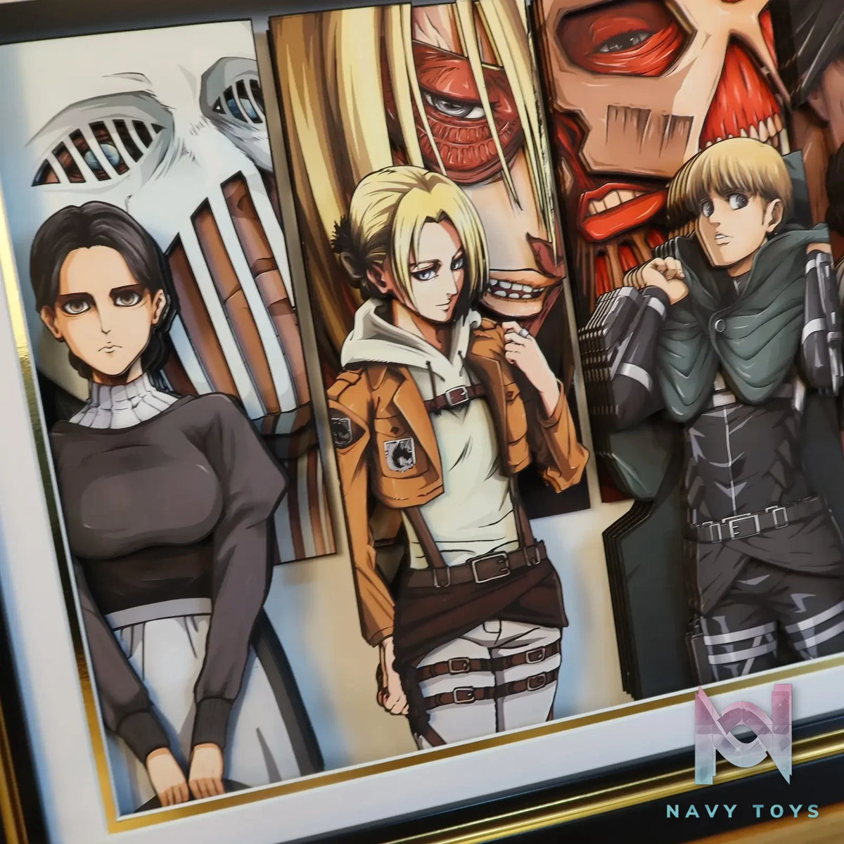 KALA HOME Studio – Attack on Titan Multiple Characters #02 Titan 3D Decorative Painting Attack on Titan