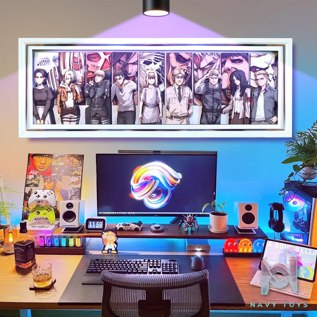 KALA HOME Studio – Attack on Titan Multiple Characters #02 Titan 3D Decorative Painting Attack on Titan
