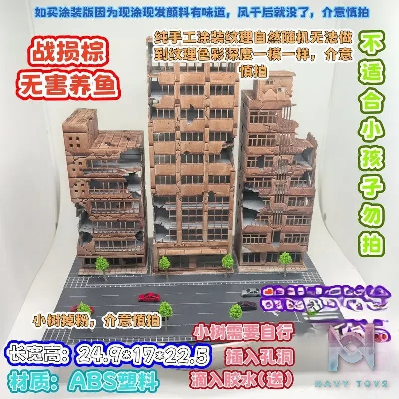 Mu Shi Chang Jing Shou Gong Studio – Battle‑Damaged Building Multi‑Purpose Diorama M02 Original