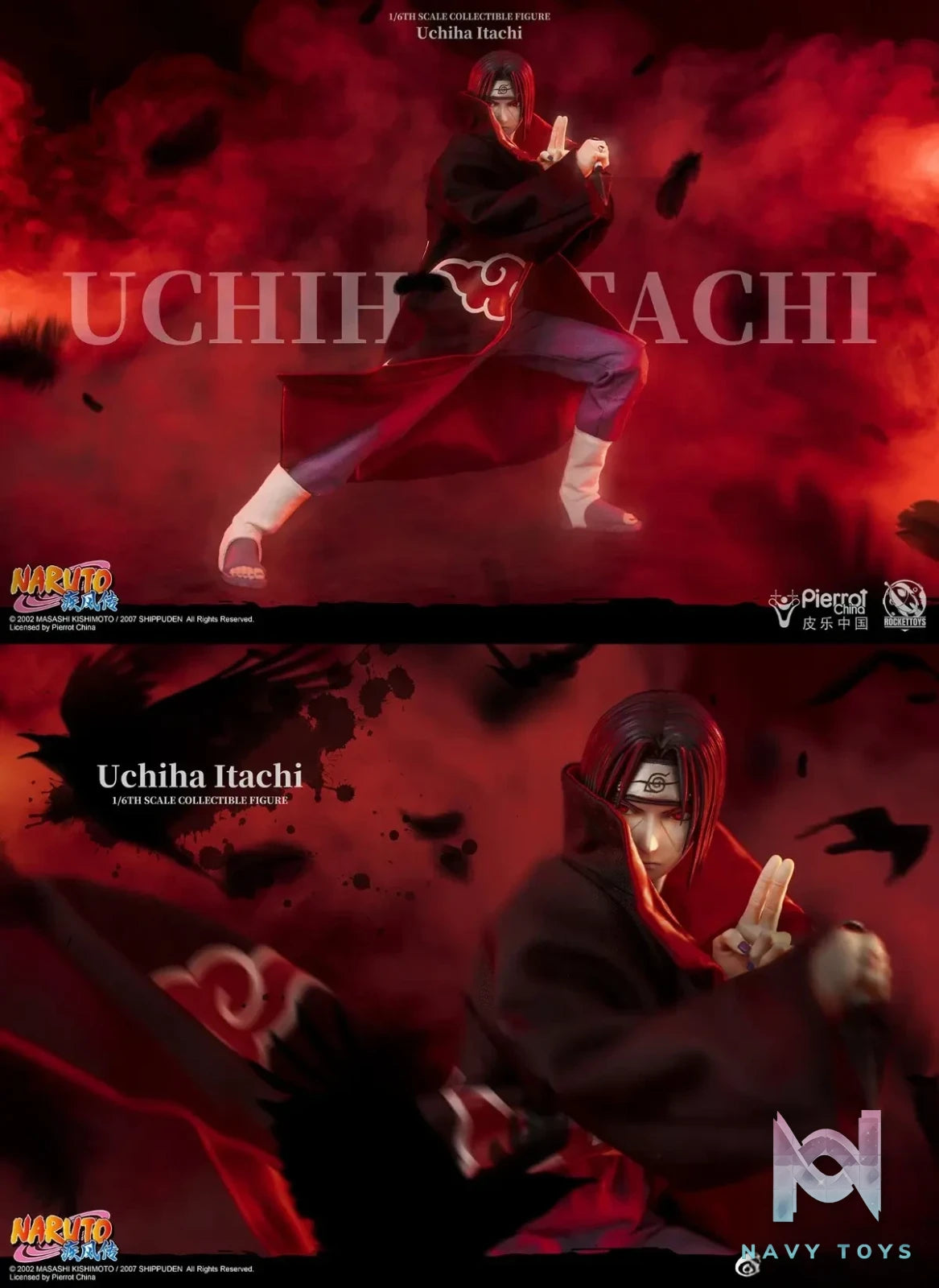 ROCKETTOYS Studio – Naruto Shippuden Uchiha Itachi 1/6 Scale Action Figure ROC-003 (Licensed)