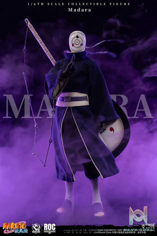 ROCKETTOYS Studio – Naruto Shippuden Madara Uchiha (White Mask Ver.) 1/6 Scale Action Figure ROC-021 (Licensed)