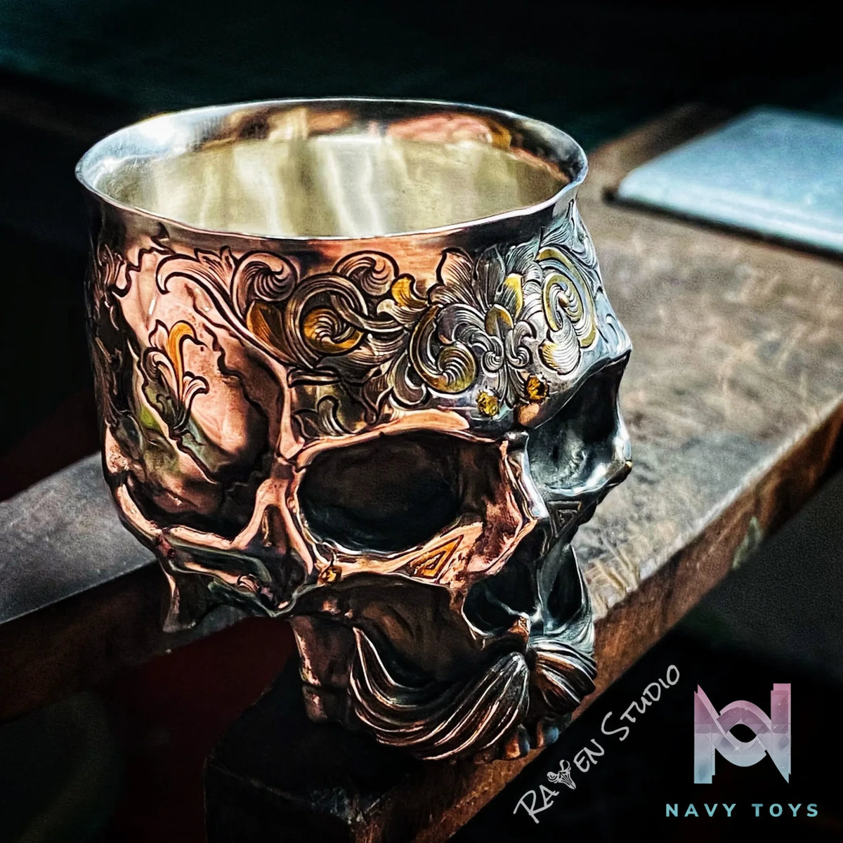 Raven Studio (silver jewelry) – Original Skull Silver Wine Cup Original