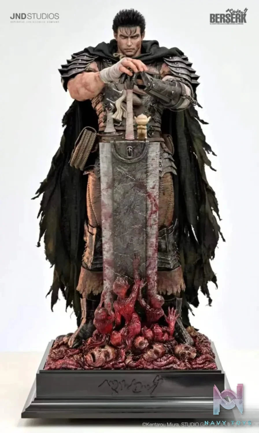 JND Studio - Berserk Black Swordsman Guts (Licensed) resin statue Navy Toys anime figure