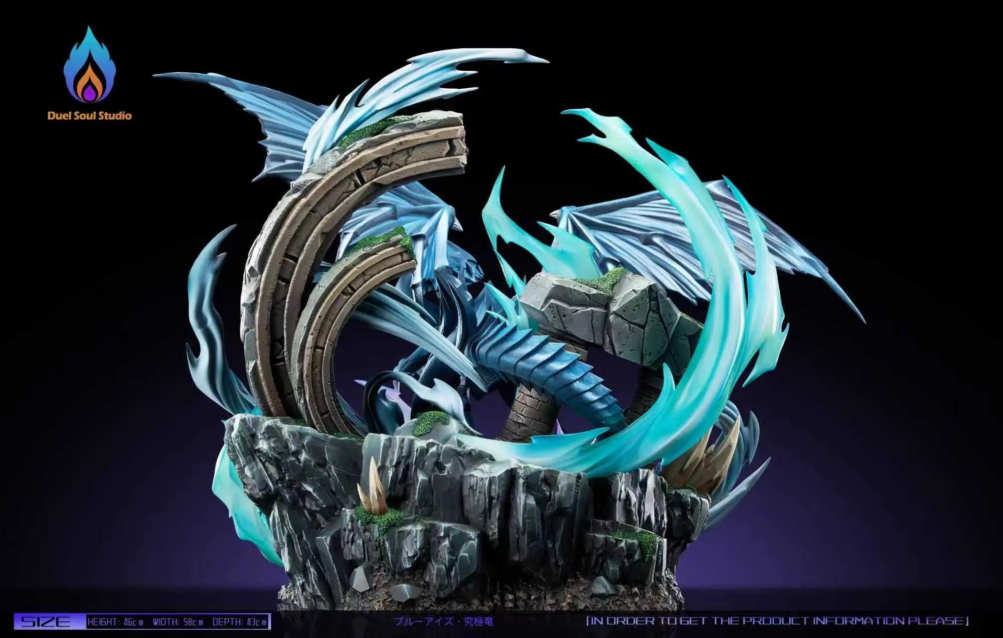 Duel Soul Studio - Yu - Gi - Oh! Blue - Eyes Ultimate Dragon Summoning resin statue Navy Toys anime figure