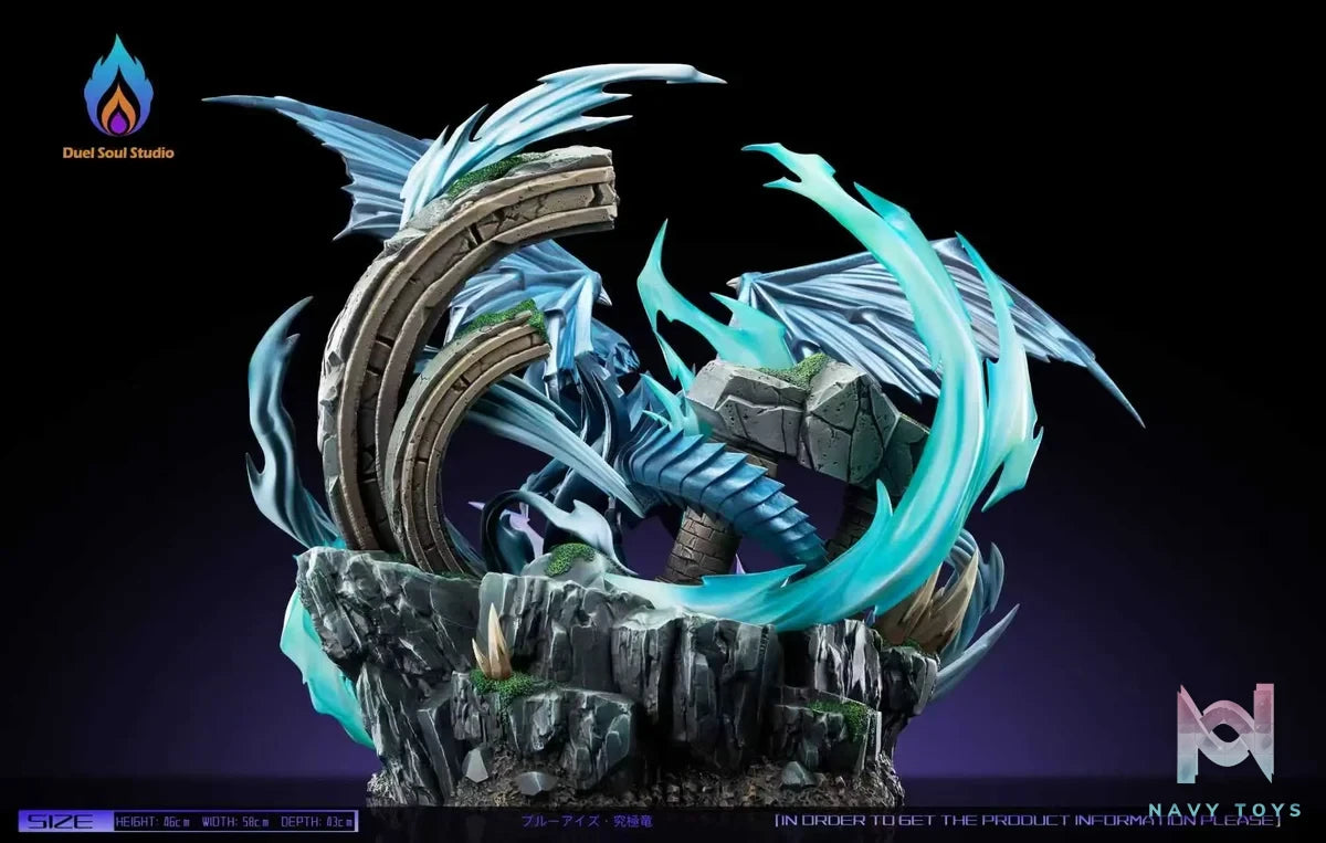 Duel Soul Studio - Yu - Gi - Oh! Blue - Eyes Ultimate Dragon Summoning resin statue Navy Toys anime figure