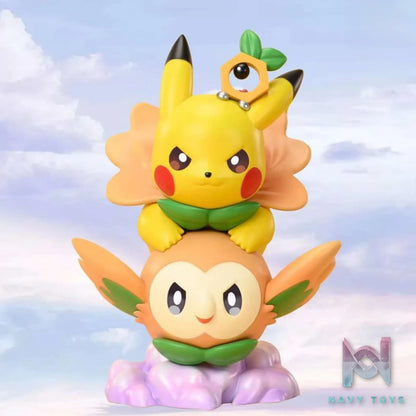 Ju Xiang Studio – Pokémon Soaring Set — Rowlet & Pikachu & Meltan