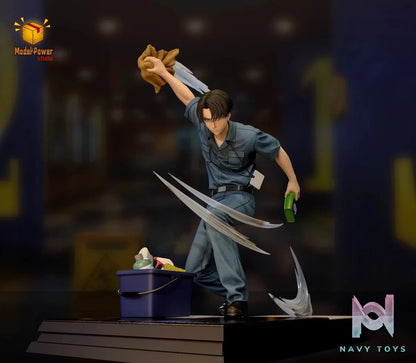 Model Power Studio - Cleaner Levi Attack on Titan resin statue Navy Toys anime figure