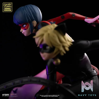 Iron Studio – Lady Bug and Cat Noir Miraculous 10th Anniversary Signed Edition – Deluxe Art Scale 1/10 Statue (Licensed)