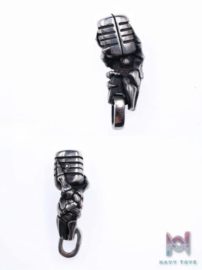 Raven Studio (silver jewelry) – Vintage Skull Microphone Pendant Original