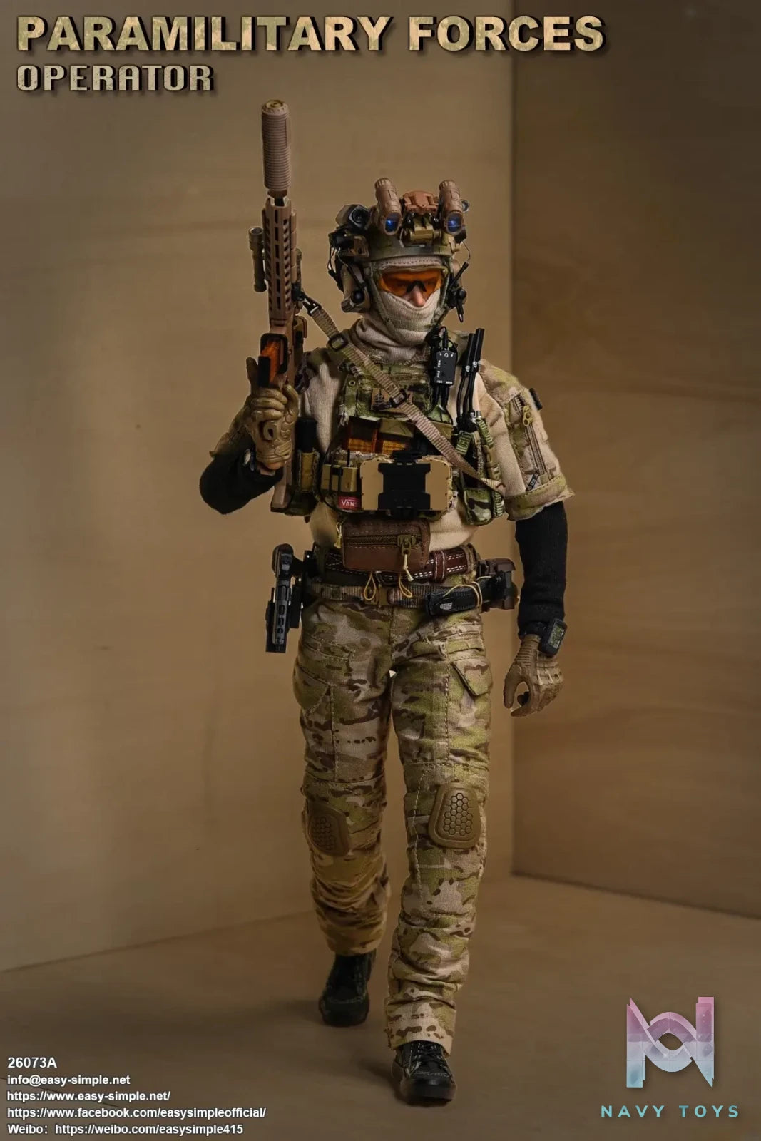 Easy Simple – Paramilitary Forces Operator Action Figure 26073A X 26073B (Licensed)