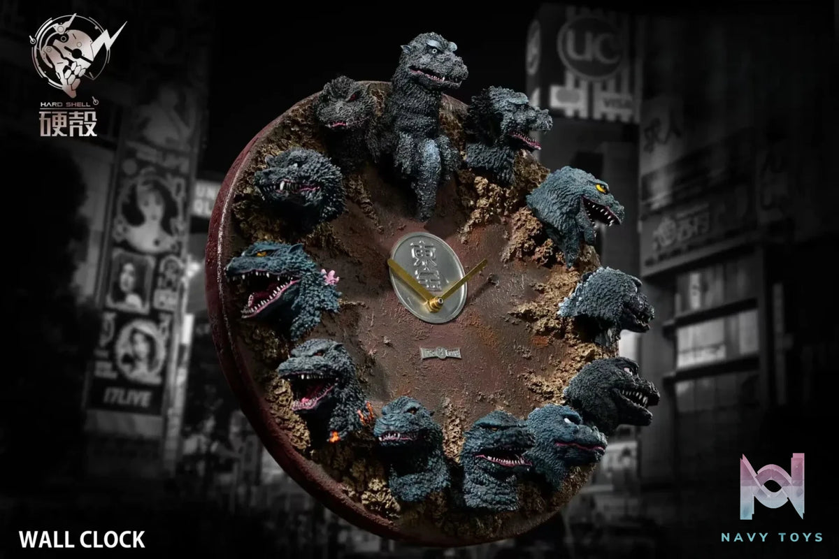 Hard Shell Studio – Godzilla 12-Head Relief Wall Clock Godzilla