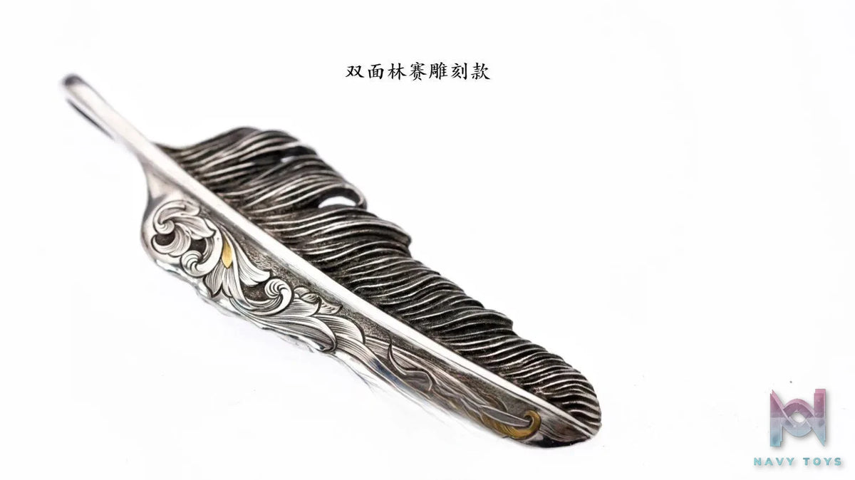 Raven Studio (silver jewelry) – Original Exclusive Design Indian Feather Pendant Original