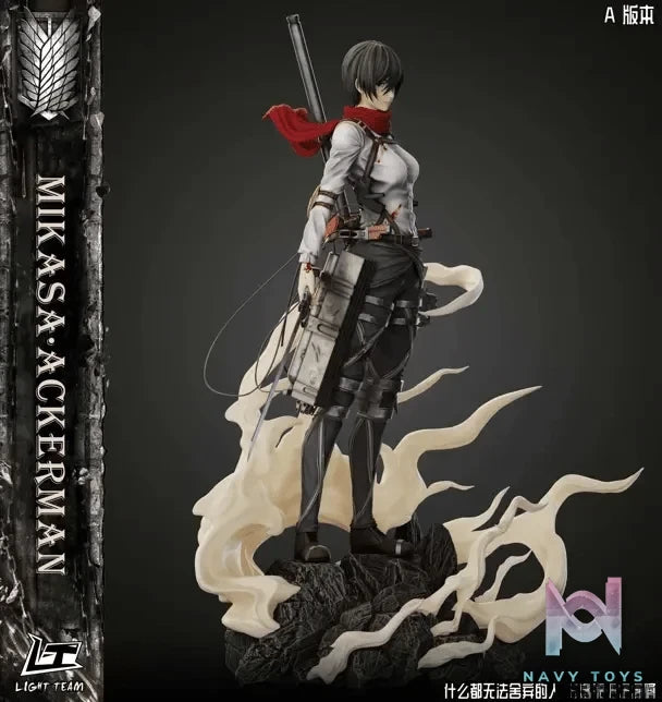 LIGHT TEAM Studio - Attack on Titan Character Series Final Season Mikasa Ackerman resin statue Navy Toys anime figure