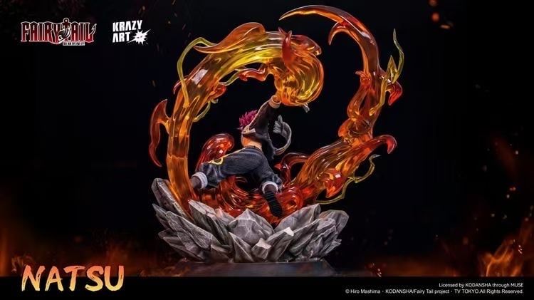 Natsu Dragneel resin statue Krazy art Studio anime figure