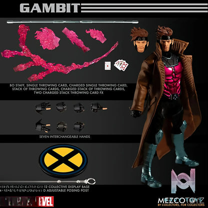 Mezco Studio – 1/12 Marvel Comic Version Gambit Action Figure (Licensed)
