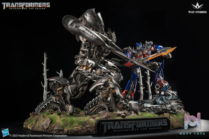 WAY Studio – Transformers: Revenge of the Fallen Series Optimus Prime vs Megatron Scene Statue (Licensed)