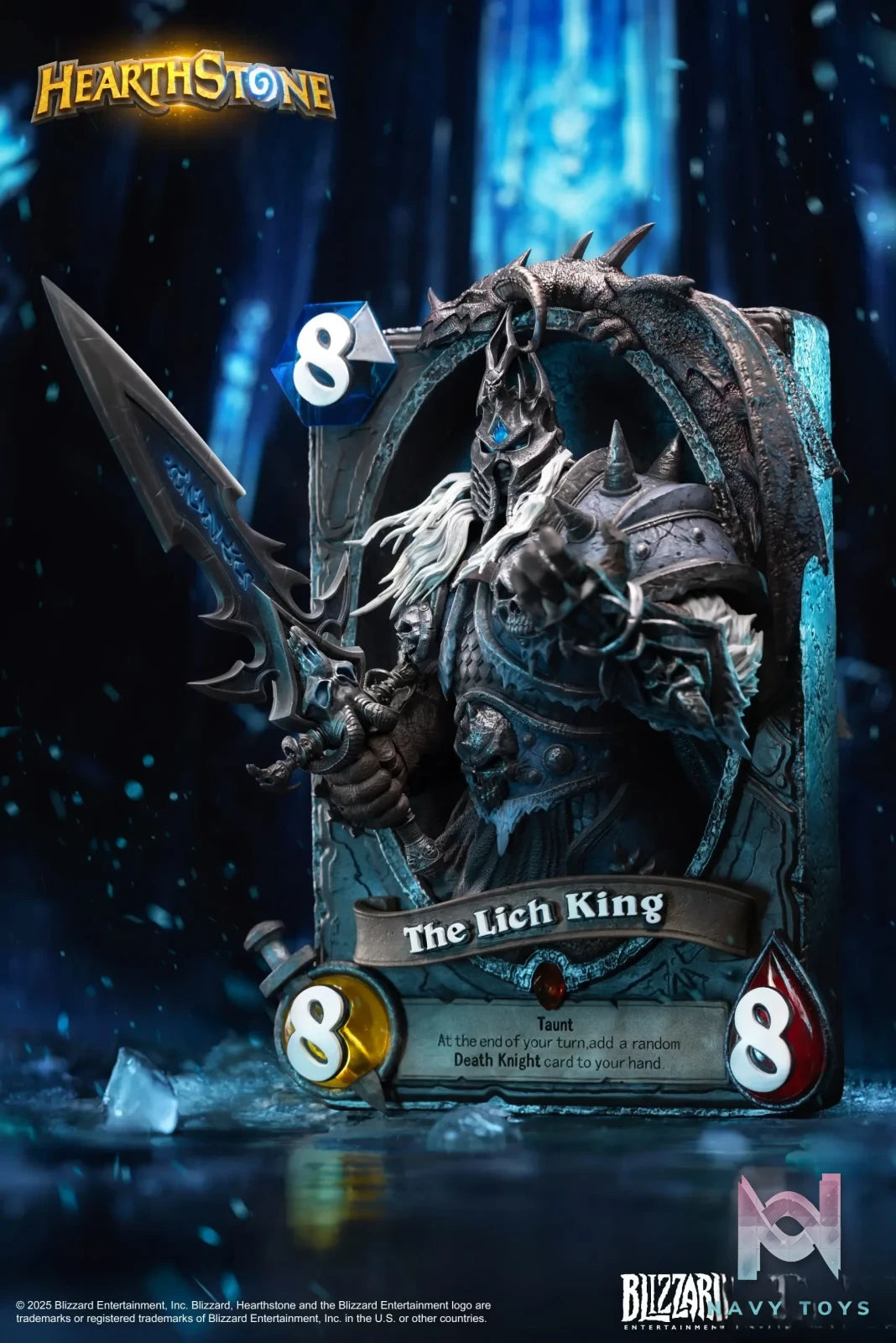 HEX Collectibles – Blizzard Official Licensed Hearthstone Lich King Card Art Statue HEXFRAME04 (Licensed)
