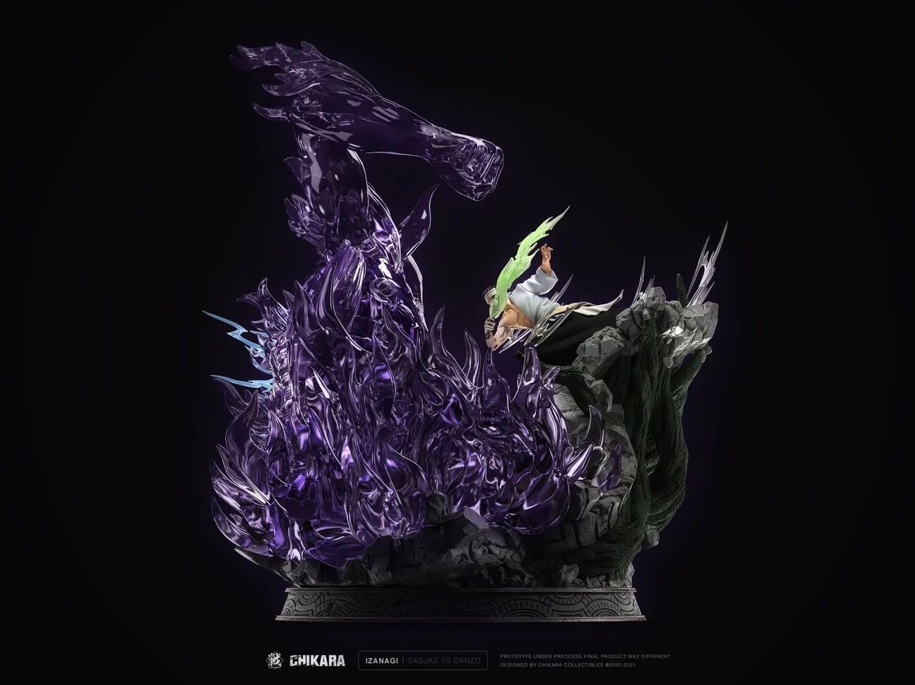 Uchiha Sasuke vs Danzo Shimura resin statue randian studio anime figure