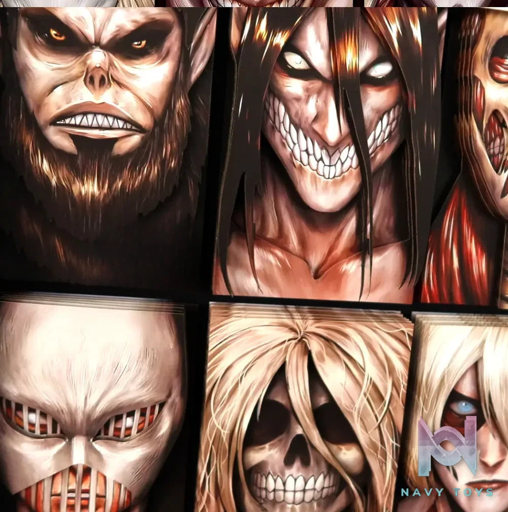 KALA HOME Studio – Attack on Titan Multiple Characters #04 Titan 3D Decorative Painting Attack on Titan