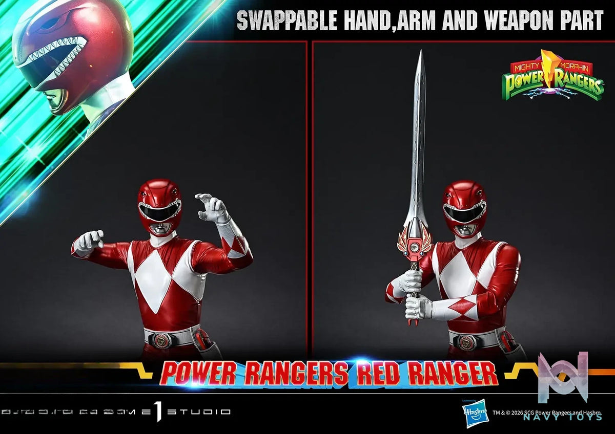 Prime 1 Studio – Premium Masterline Mighty Morphin Power Rangers Power Rangers Red Ranger PMPWR-02 (Licensed)