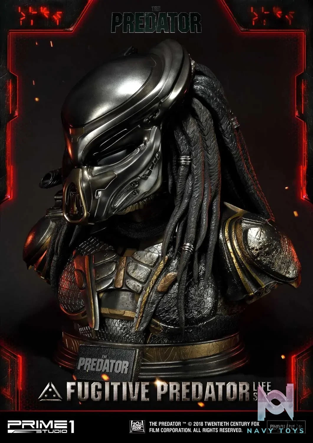 Prime 1 Studio – Life Size Bust The Predator (Film) Fugitive Predator LSTPR-01 LSTPR-01DX (Licensed)