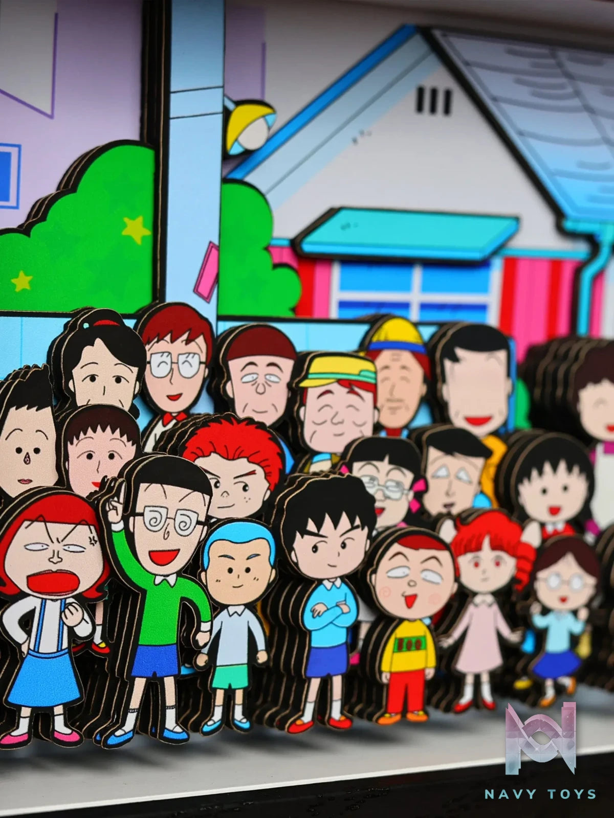 Yu Zhi Jiang Studio – Chibi Maruko-chan Multiple Characters 3D Decorative Painting Chibi Maruko-chan