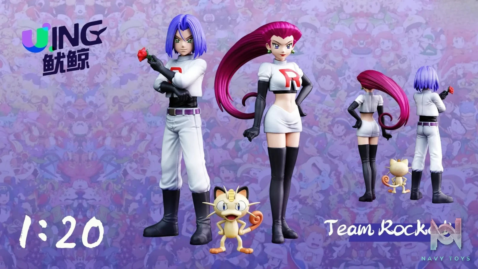 Uing Studio – Pokémon Team Rocket trio & Irida