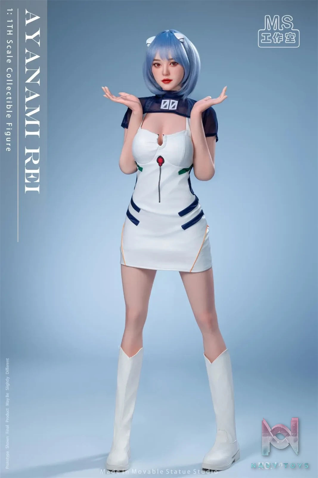 Movable Statue Studio – Neon Genesis Evangelion Realistic Anime 01 Rei Ayanami Fan Version MS-002A 1:1 Scale Life Size Figure