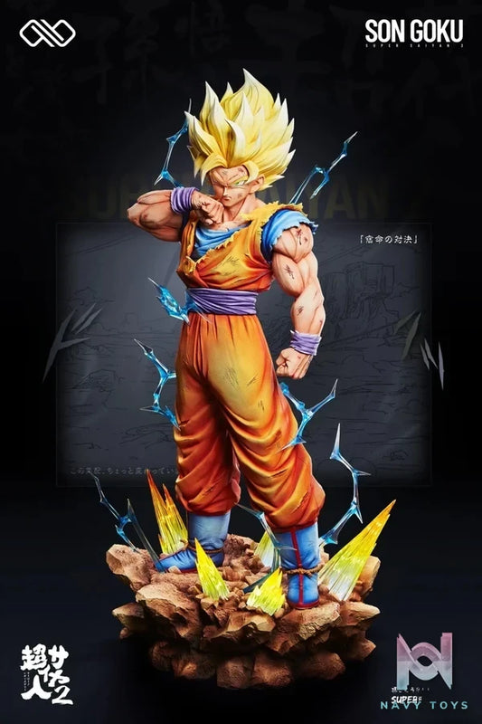 Infinite Studio - Dragon Ball Super Saiyan 2 Goku resin statue Navy Toys anime figure
