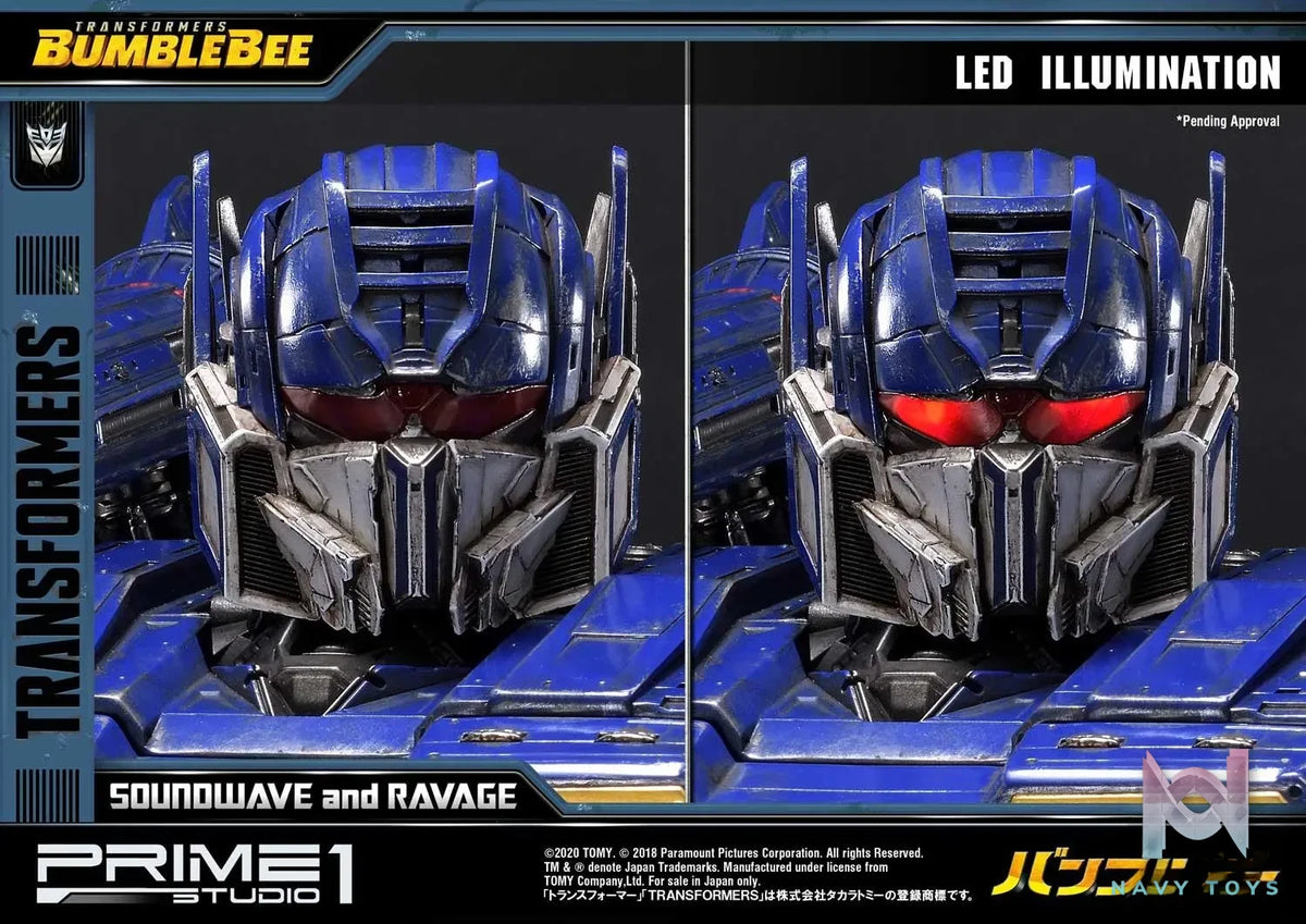 Prime 1 Studio – Museum Masterline Transformers: Bumblebee (Film) Soundwave & Ravage MMTFM-27 MMTFM-27EX (Licensed)