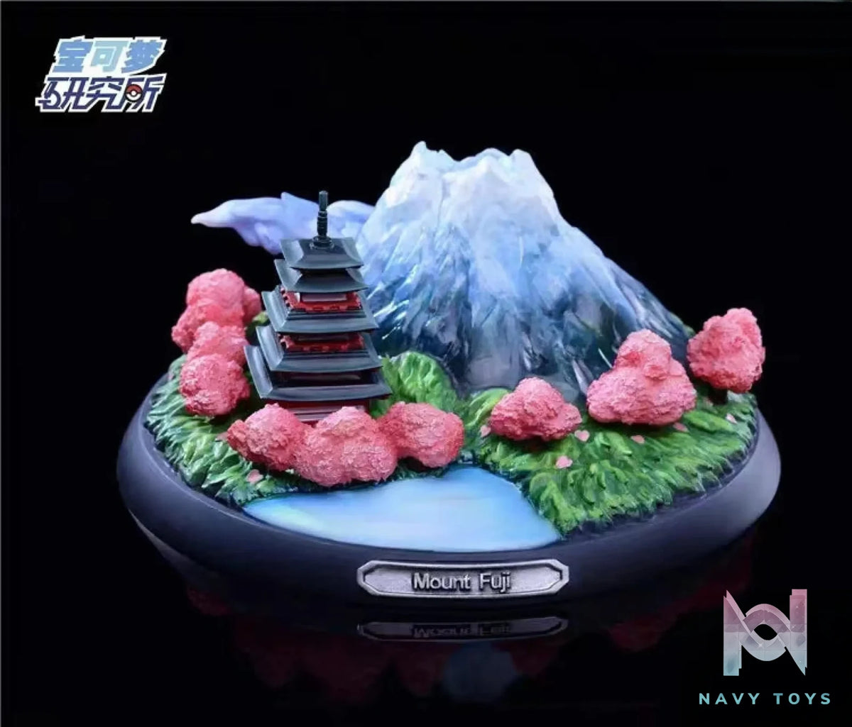 Pokémon Research Institute Studio – Pokémon Leaping over Mount Fuji