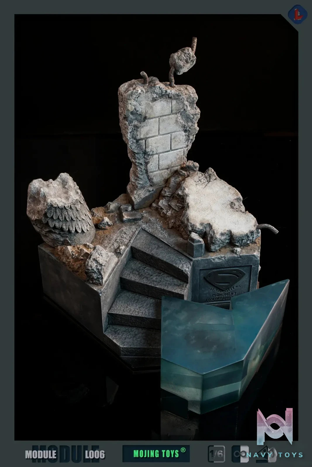 MOjingToys – DC Module series – L006 1/6 BVS Kryptonite Ruins DIORAMA BASE (Licensed)