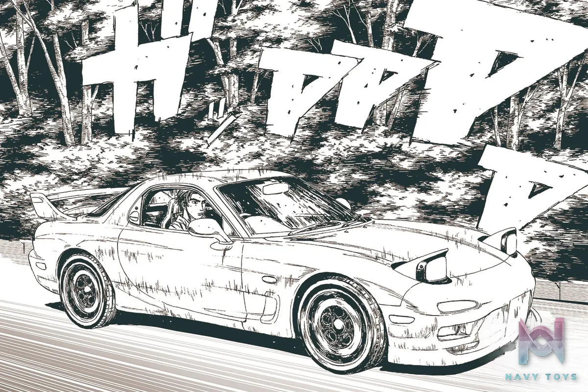 AOSHIMA – 1/32 Initial D Takumi’s Hachiroku X Keisuke’s FD (Licensed)