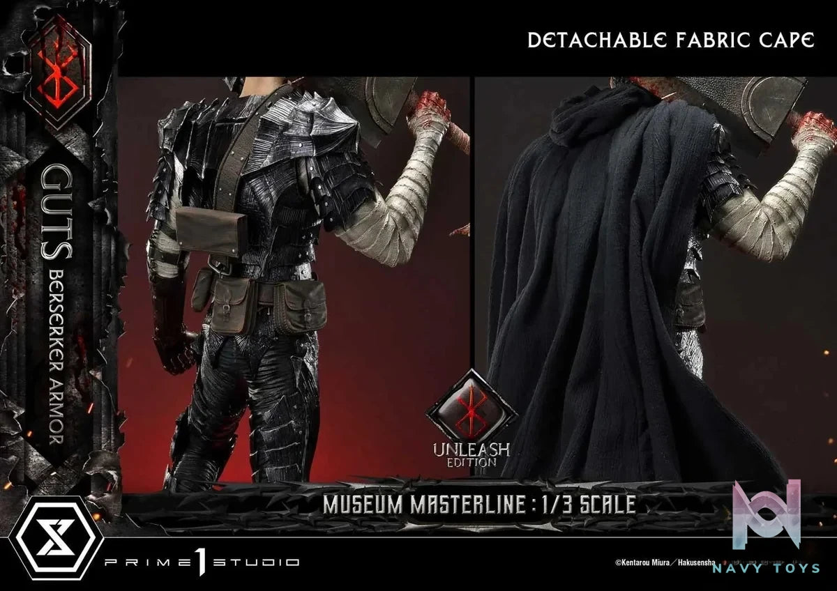 Armor Unleash Edition MMBR-02 MMBR-02DX MMBR-02DXS (Licensed) - Museum Masterline Berserk Guts Berserker - Prime 1 Studio resin statue Navy Toys anime figure