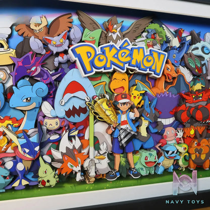 KALA HOME Studio – Pokémon Multiple Characters #01 3D Decorative Painting Pokémon