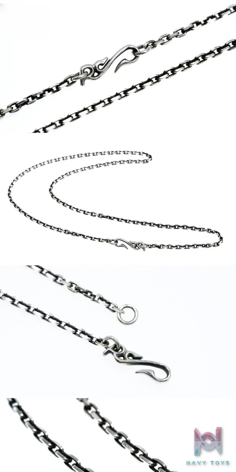 Raven Studio (silver jewelry) – Custom Design RS Letter Clasp 4mm Rope Chain Original