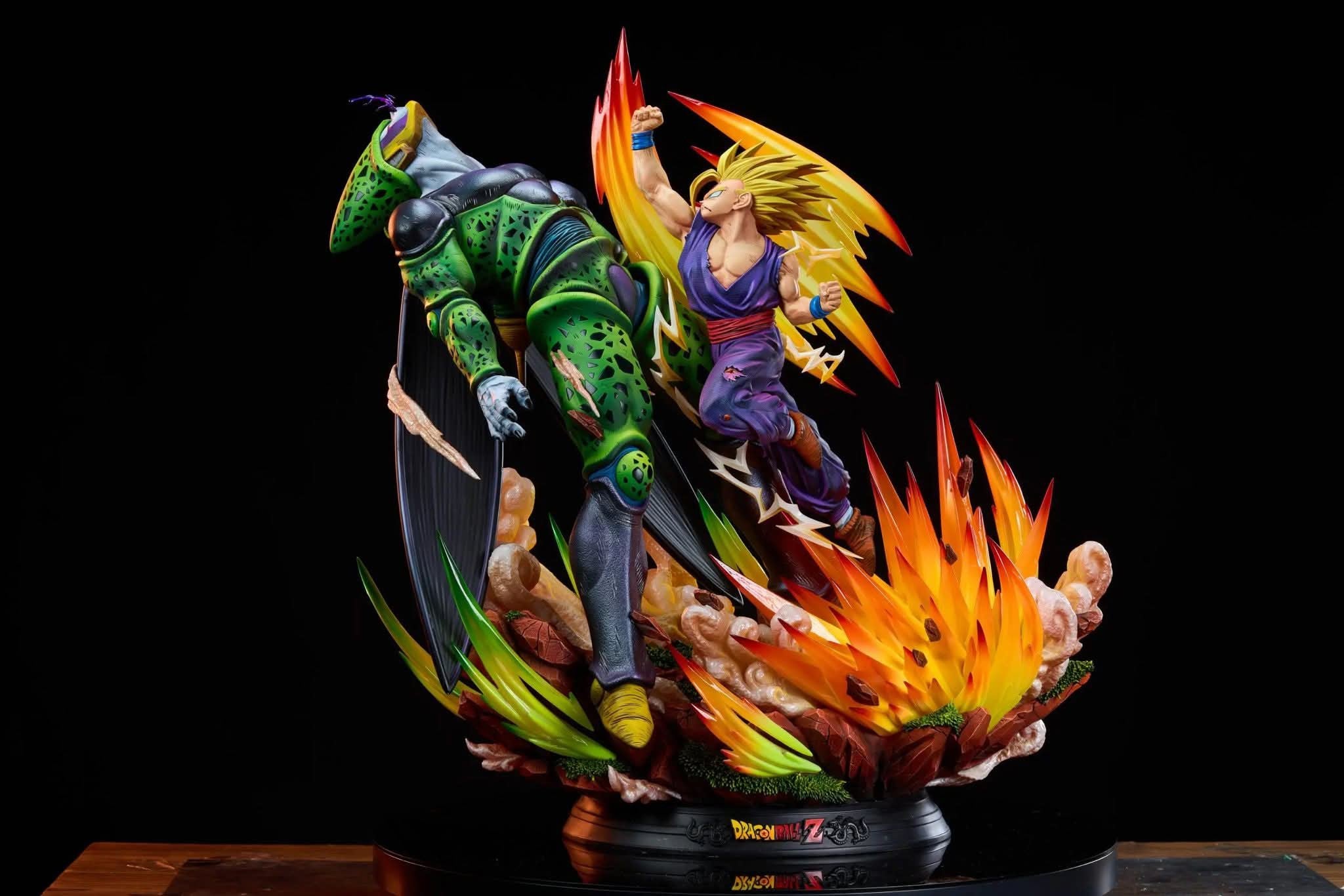 Gohan vs Cell resin statue kd studio anime figure