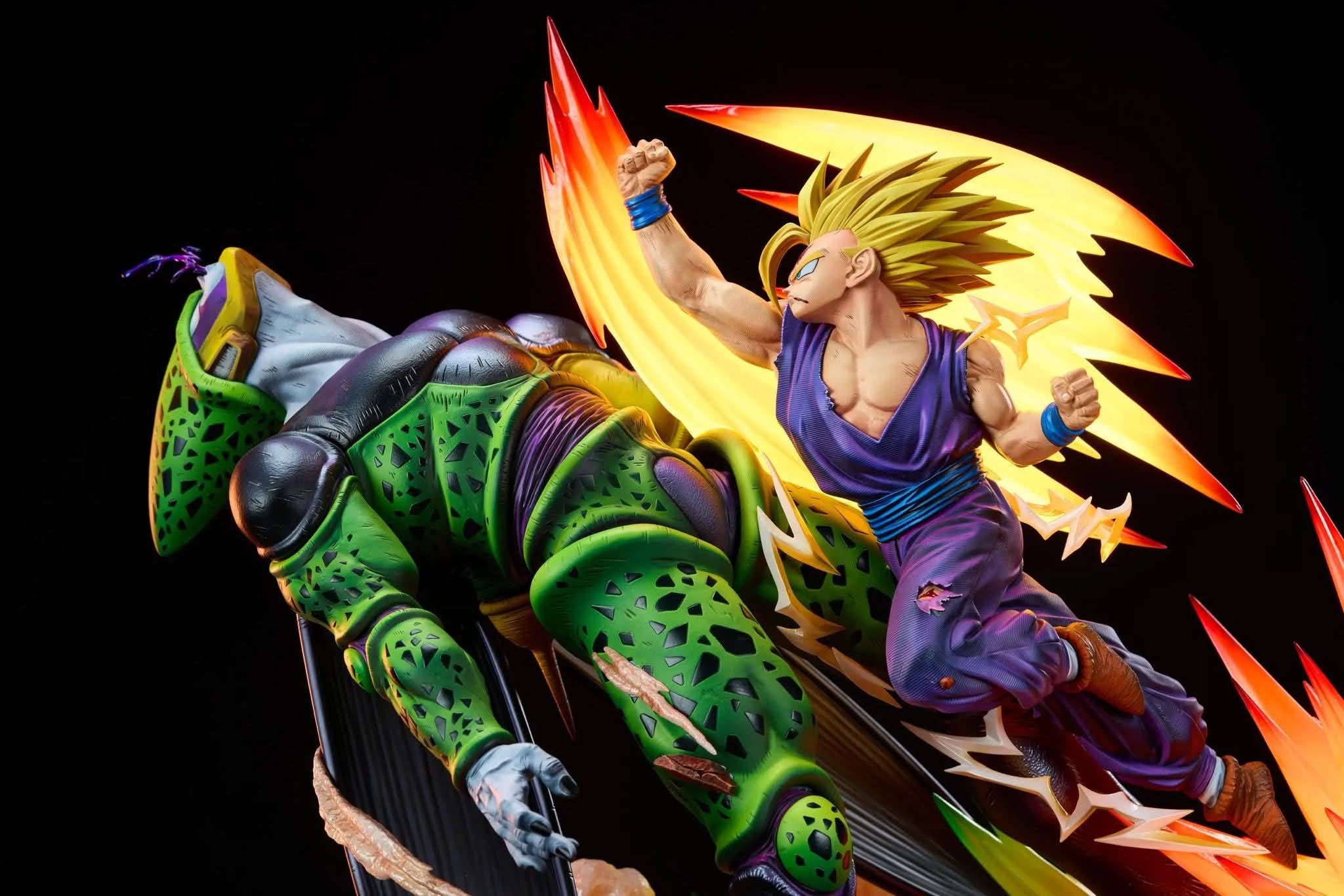 Gohan vs Cell resin statue kd studio anime figure