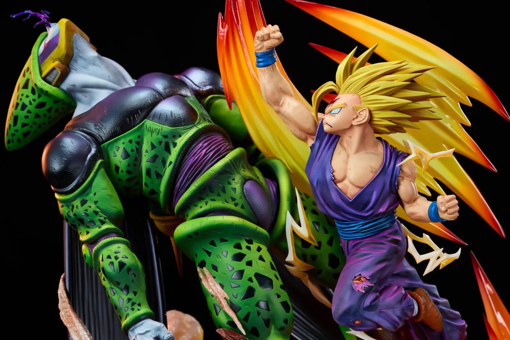 Gohan vs Cell resin statue kd studio anime figure