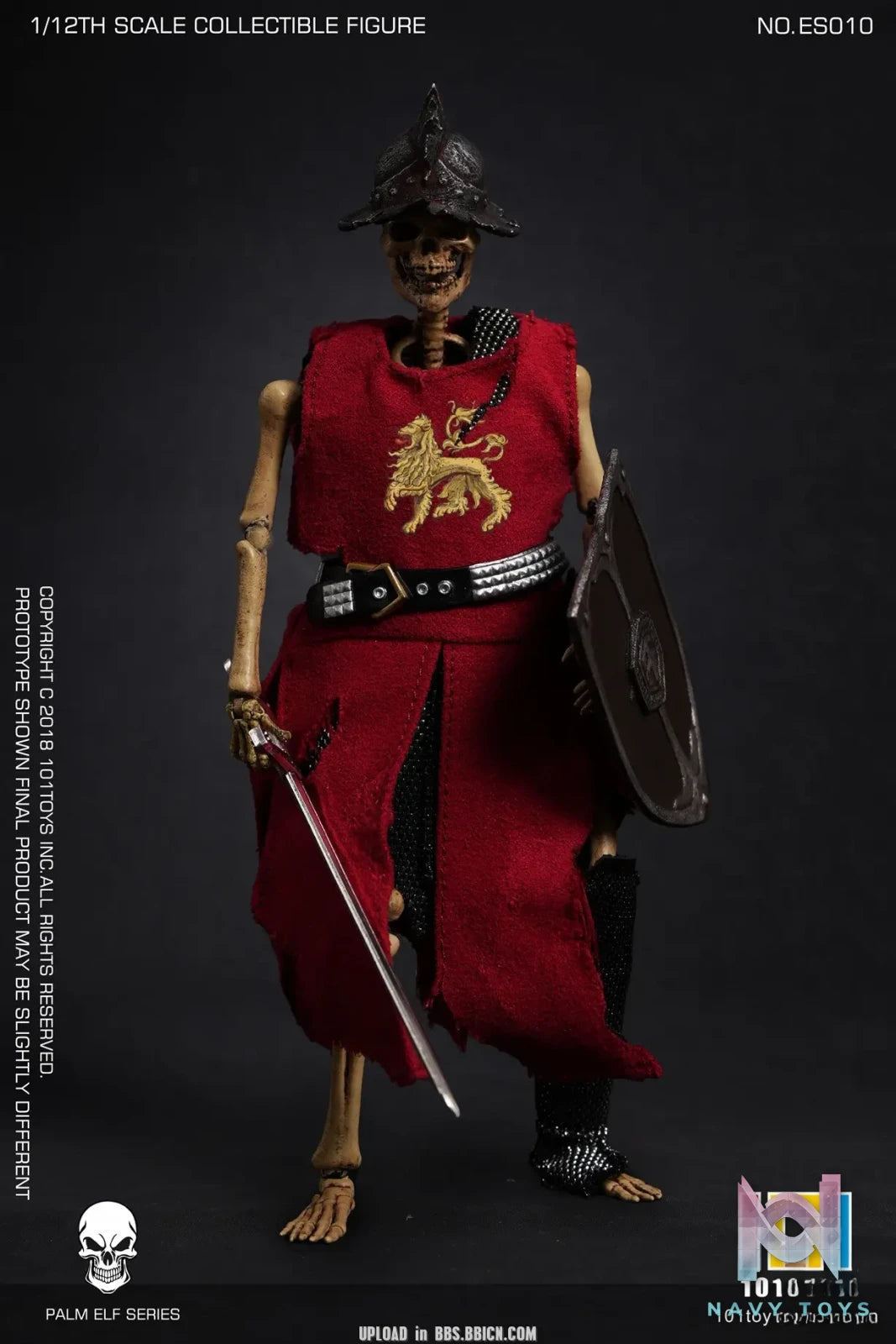 101Toys – Original 1/12 NO.ES010 PALM ELF SERIES- Skeleton Medieval Knight (Licensed)